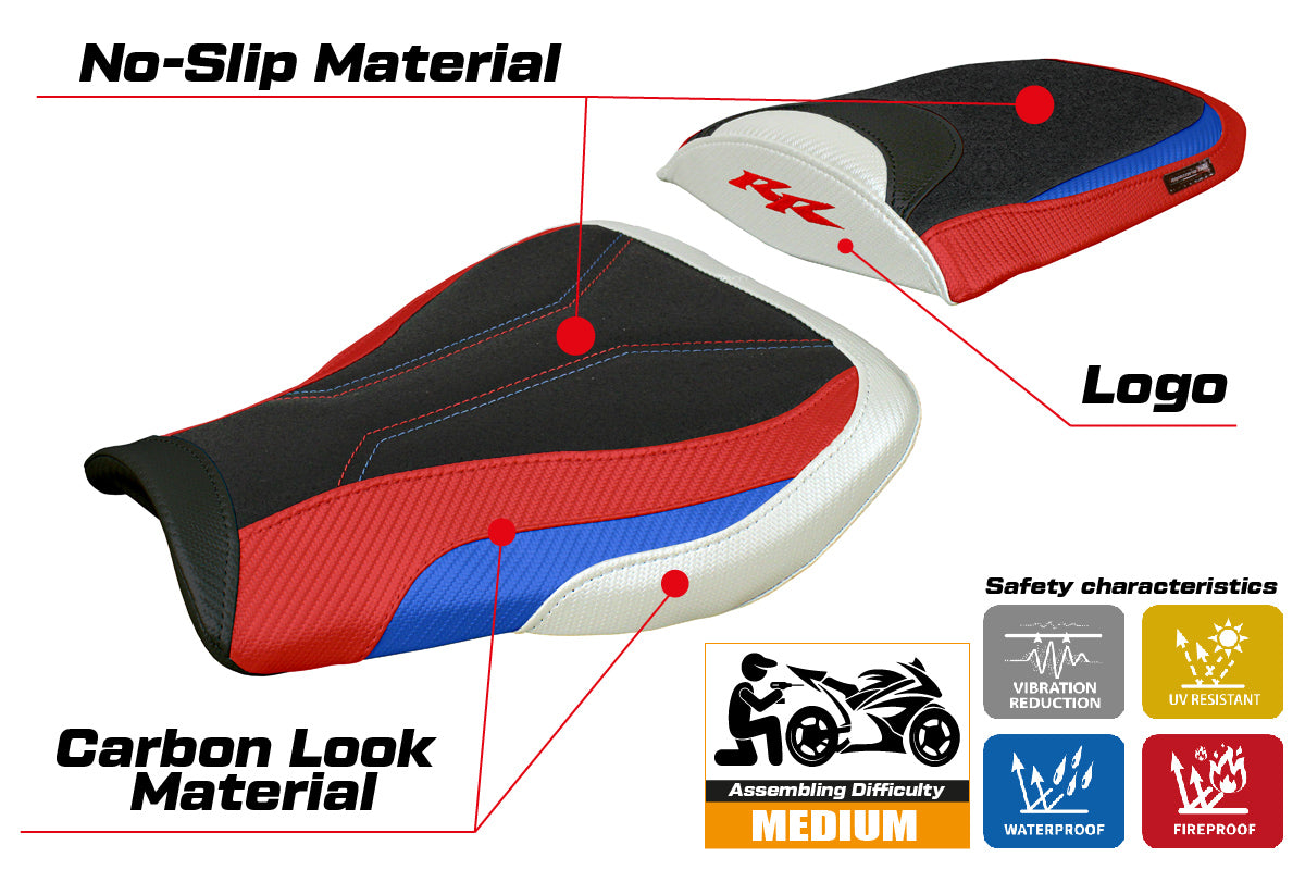 Honda CBR 600 RR 2007-2023 2024 Seat Cover Tappezzeria Ultragrip White Red Blue