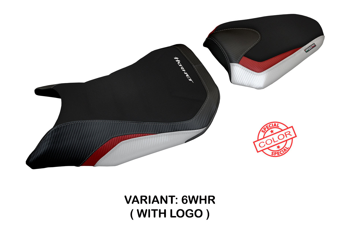 Honda CB750 Hornet 2023-2025 Seat Cover Tappezzeria Italia in White, Red and Black