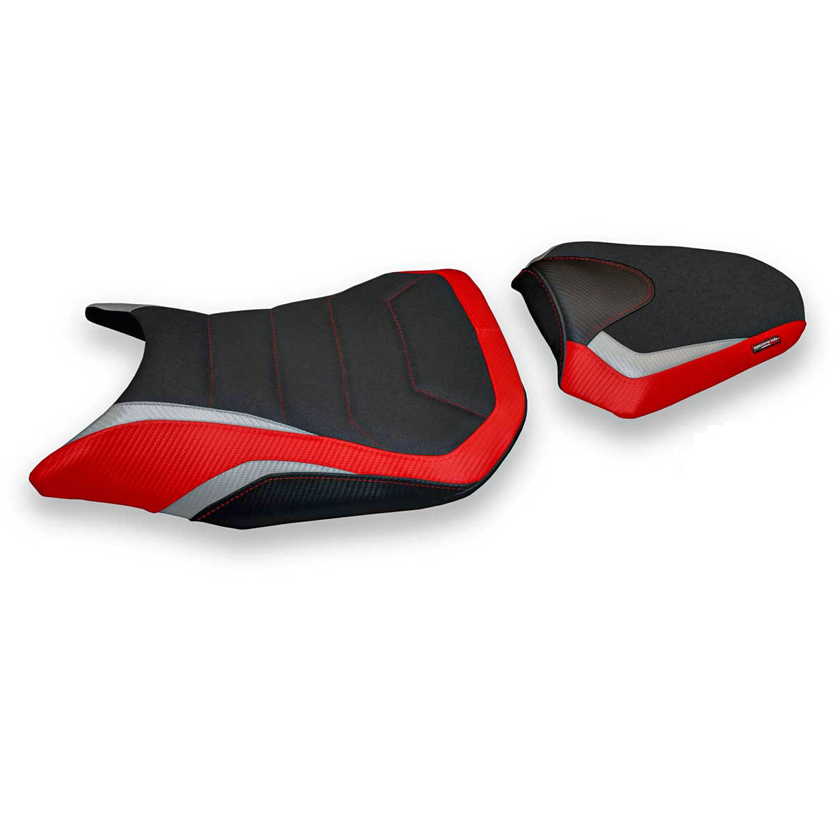Honda CBR500R 2017-2025 Seat Cover Tappezzeria Italia Ultragrip in Red and Silver