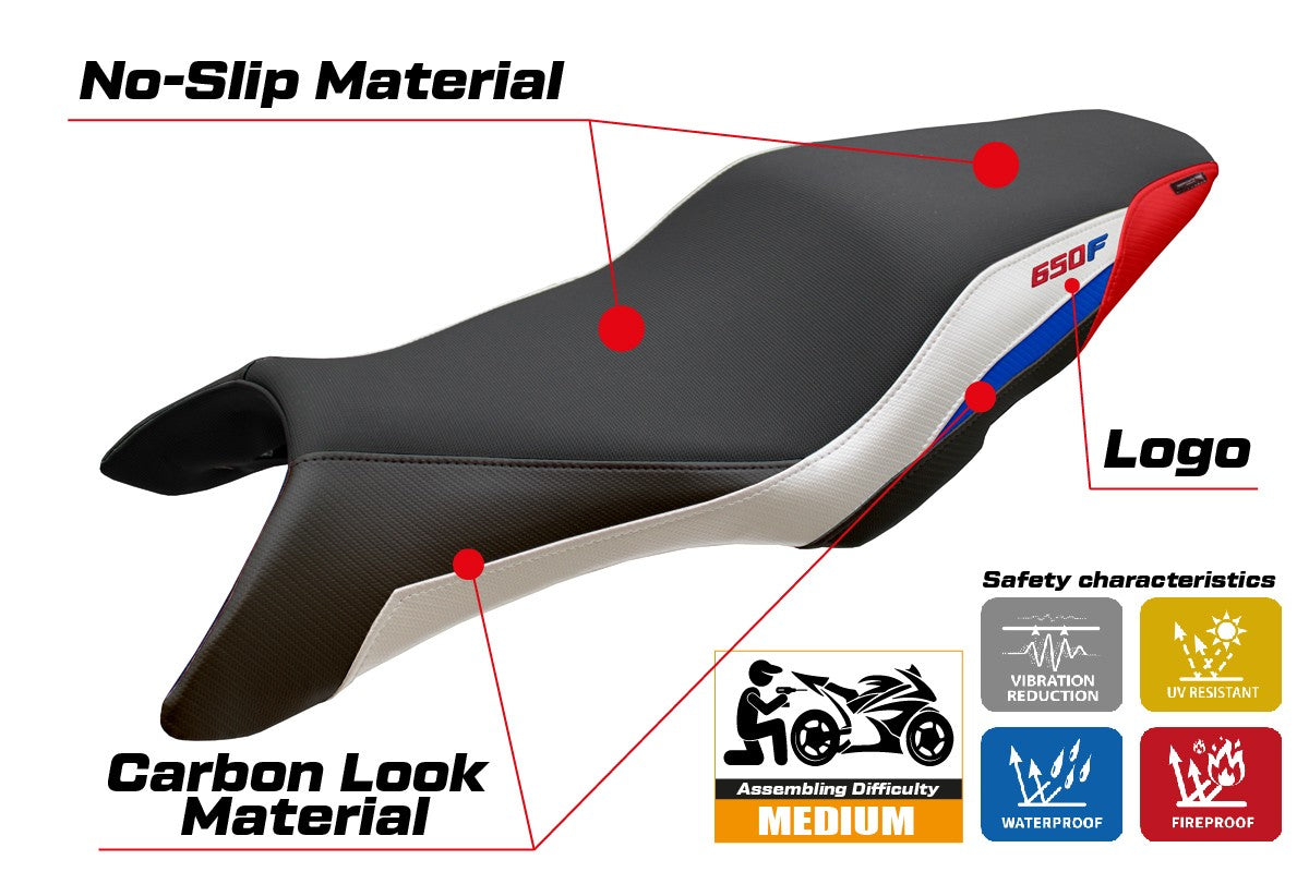 Honda CBR650F 2014-2016 2017 2018 Seat Cover Tappezzeria White Red Blue Black