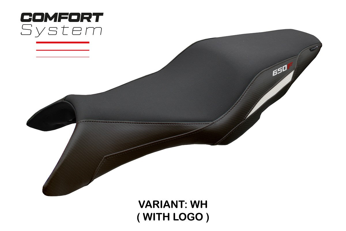 Honda CBR650F 2014-2016 2017 2018 Seat Cover Tappezzeria Comfort White Black
