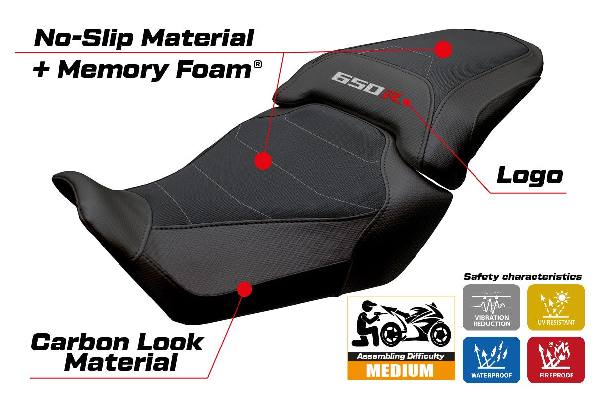 Honda CBR650R 2024-2025 Seat Cover Tappezzeria Comfort Black