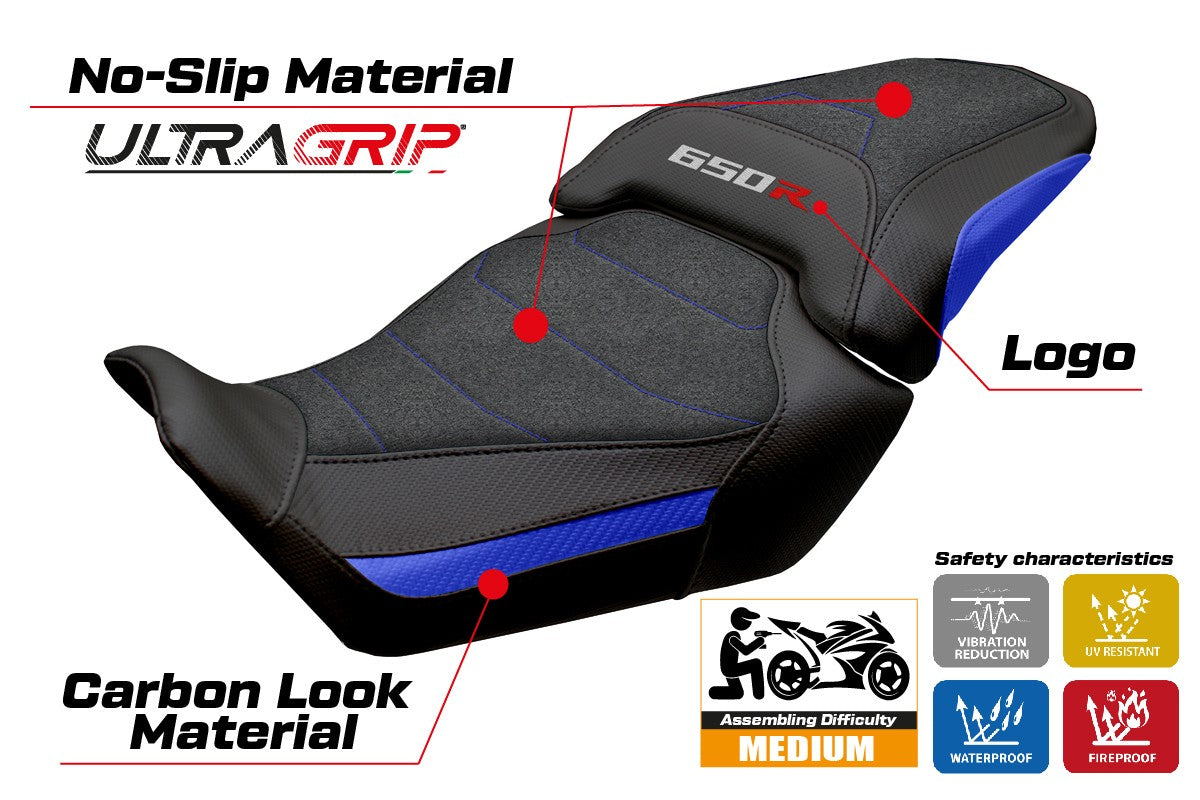 Honda CBR650R 2024-2025 Seat Cover Tappezzeria Ultragrip Blue Black