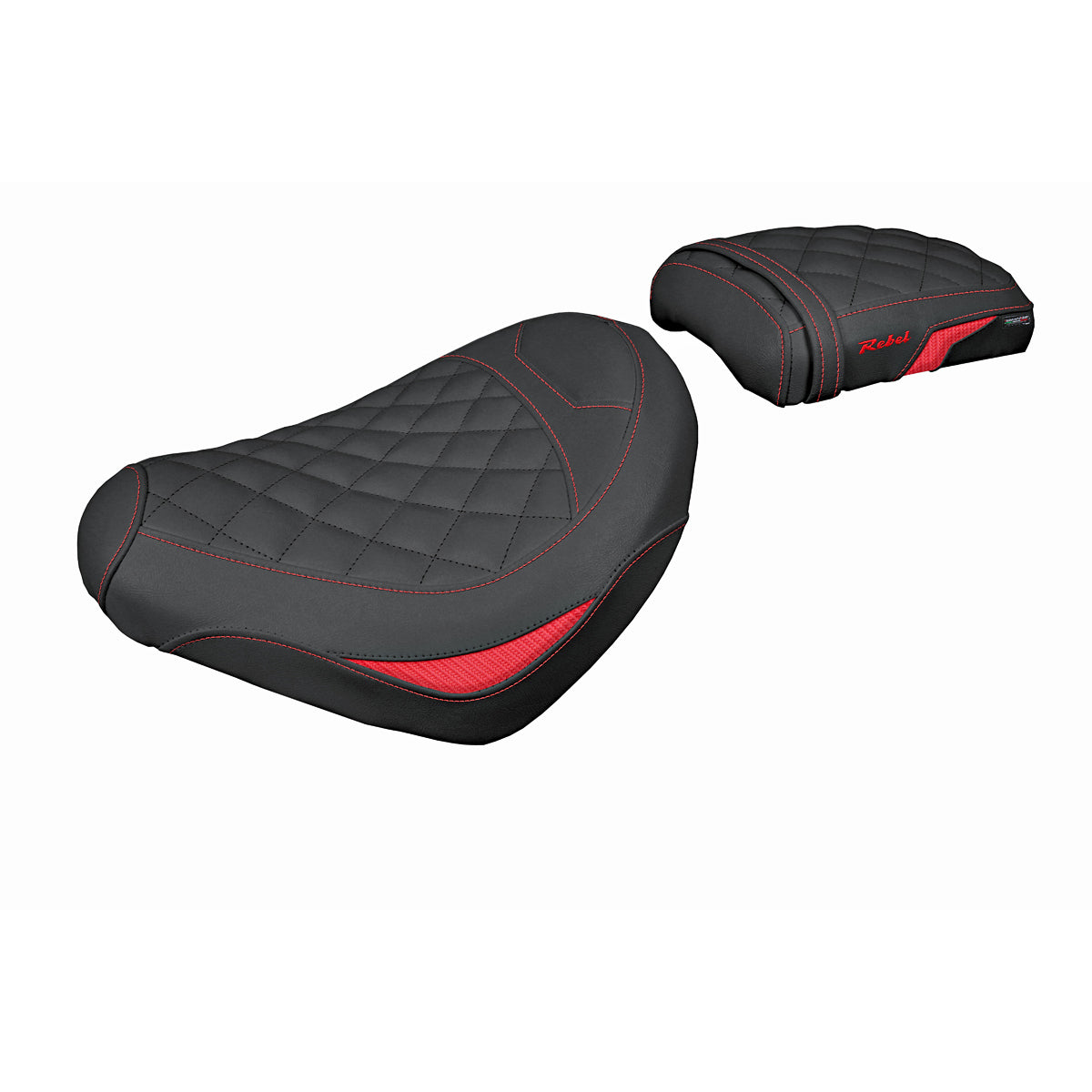 Honda CMX 1100 Rebel 2022-2025 Seat Cover Tappezzeria Italia Comfort in Red and Black Diamond