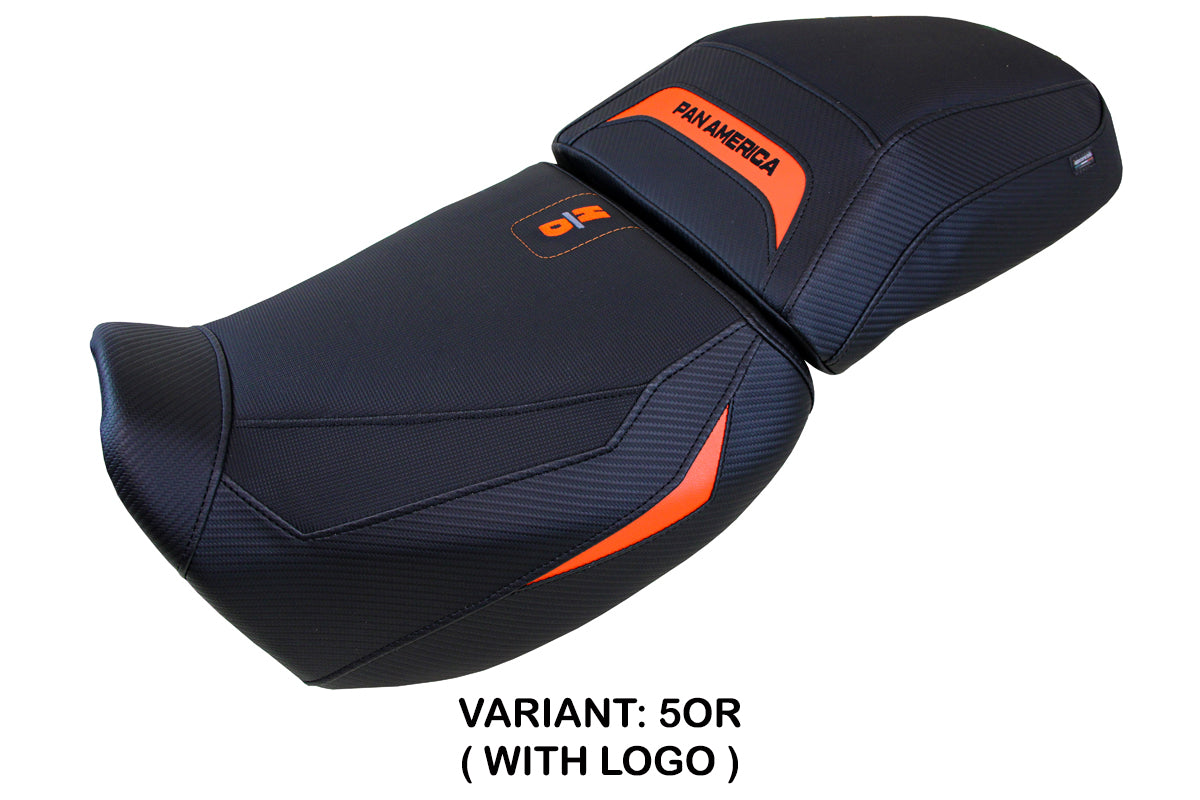 Harley Davidson Pan America 2021-2025 Seat Cover Tappezzeria Italia in Orange and Black
