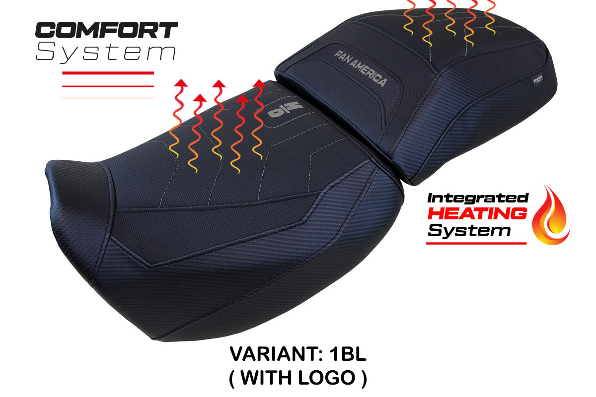 Harley Davidson Pan America 2021-2025 Seat Cover Tappezzeria Italia Comfort Heated in Black