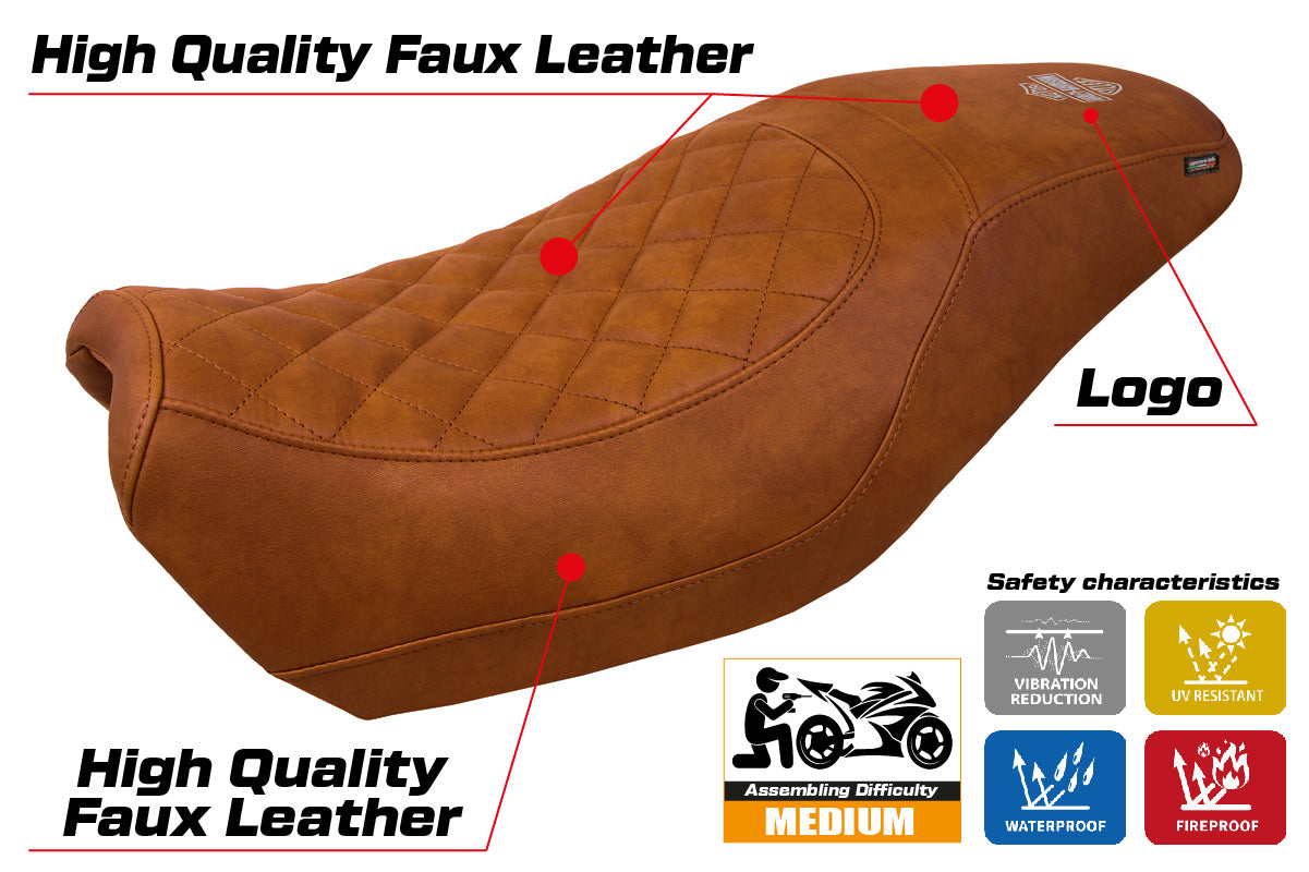 Harley Davidson Street 500 750 2016-2021 Seat Cover Tappezzeria Italia in Brown