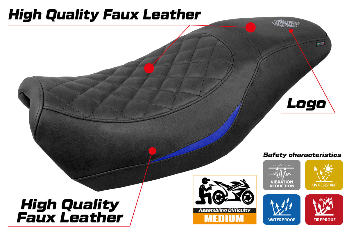 Harley Davidson Street 500 750 2016-2021 Seat Cover Tappezzeria Italia in Blue