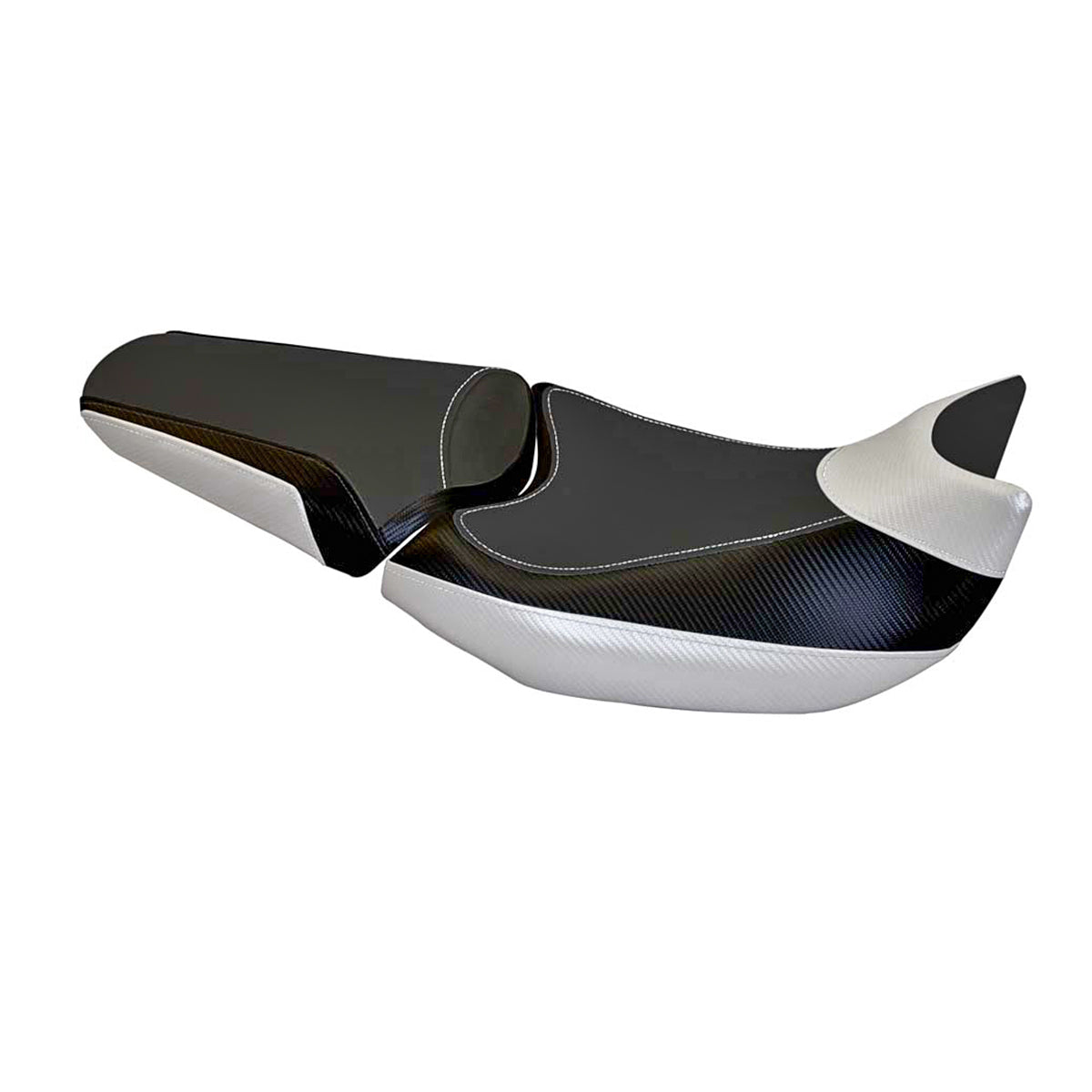 Honda NC700X 2012-2013 Seat Cover Tappezzeria Italia in White and Black