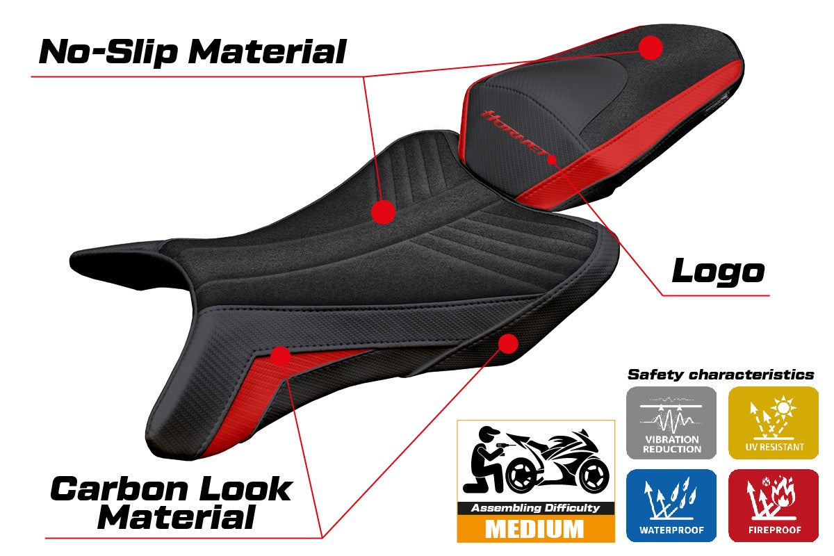 Honda CB 1000 Hornet 2025 Seat Cover Tappezzeria Ultragrip RD Black