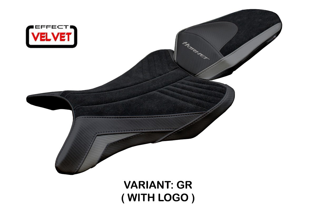 Honda CB 1000 Hornet 2025 Seat Cover Tappezzeria Velvet Grey Black