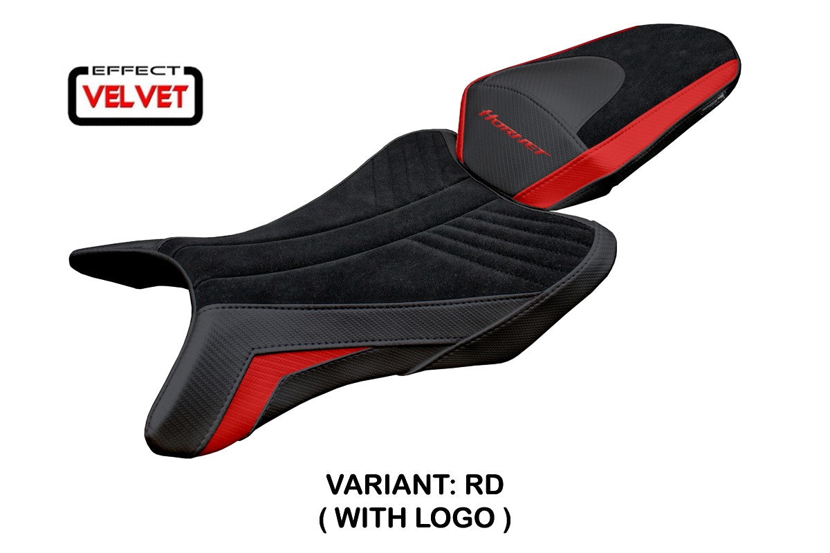 Honda CB 1000 Hornet 2025 Seat Cover Tappezzeria Velvet Red Black