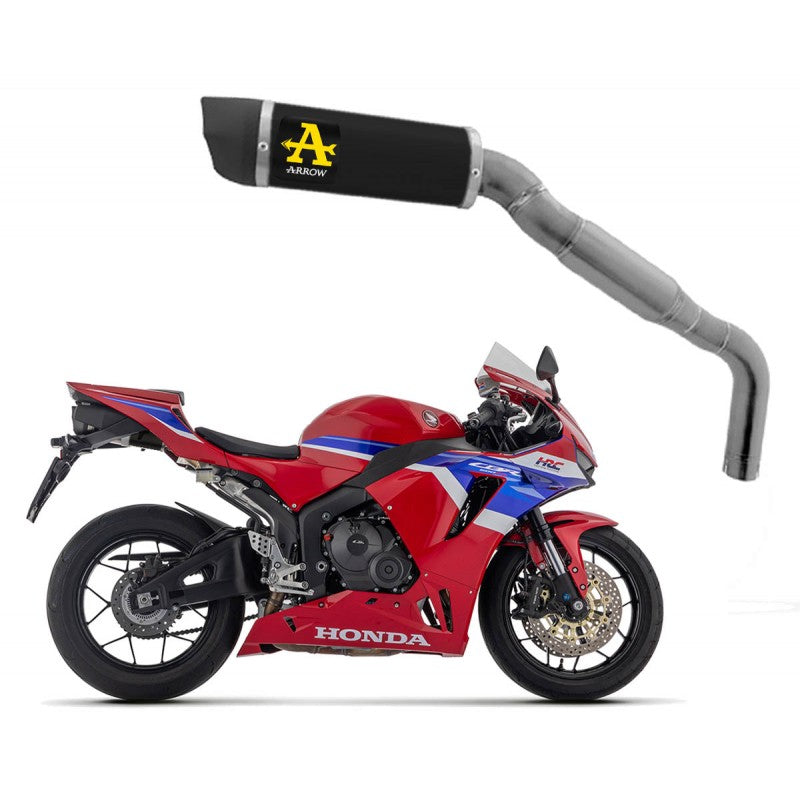 IN STOCK 71971AKN Arrow Indy Race Exhaust, Aluminum Dark  for Honda CBR600RR 24-25