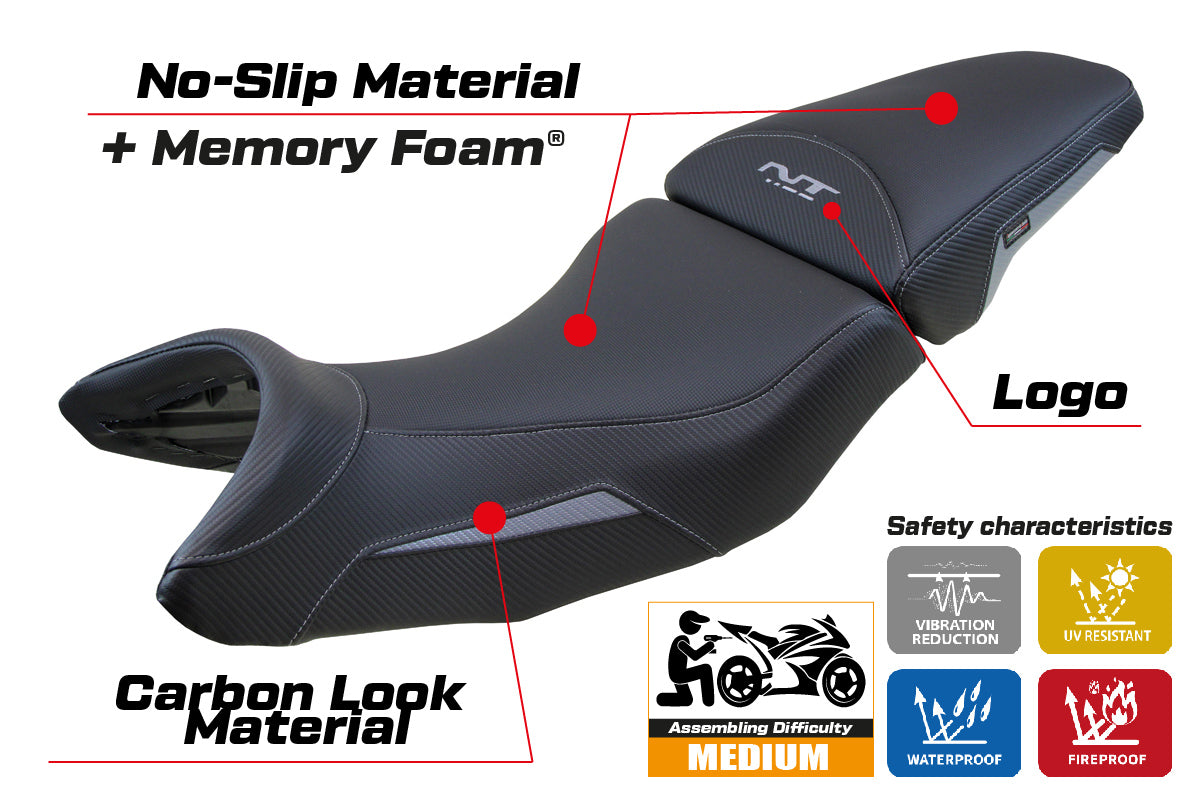 Honda NT1100 2021-2025 Seat Cover Tappezzeria Italia Comfort in Grey and Black