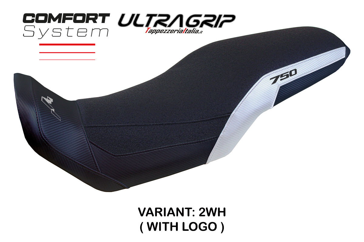 Honda Transalp XL 750 2023-2025 Seat Cover Tappezzeria Italia Comfort Ultragrip in White