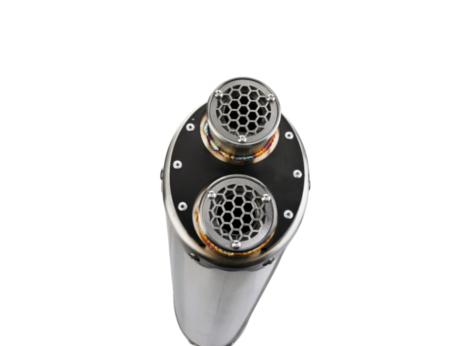 GPR Exhaust System Triumph Tiger 850 2023-2024, Dual Inox, Slip-on Exhaust Including Removable DB Killer and Link Pipe