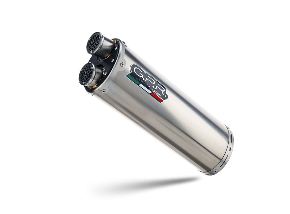 GPR Exhaust System Triumph Tiger 850 2023-2024, Dual Inox, Slip-on Exhaust Including Removable DB Killer and Link Pipe