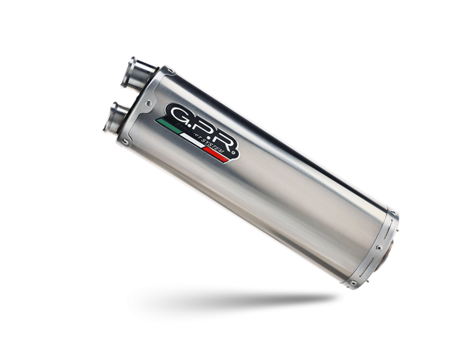 GPR Exhaust System Triumph Tiger 850 2023-2024, Dual Inox, Slip-on Exhaust Including Removable DB Killer and Link Pipe