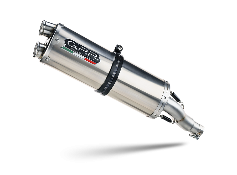 GPR Exhaust System Triumph Tiger 850 2023-2024, Dual Inox, Slip-on Exhaust Including Removable DB Killer and Link Pipe
