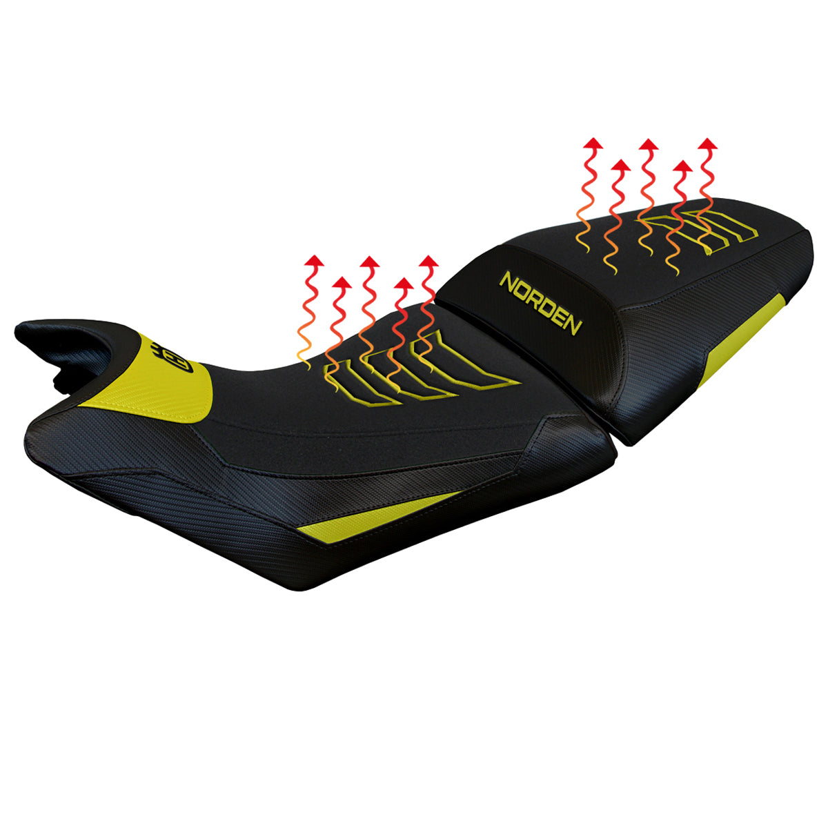 Husqvarna Norden 901 2022-2025 Seat Cover Tappezzeria Italia Comfort Heated in Yellow