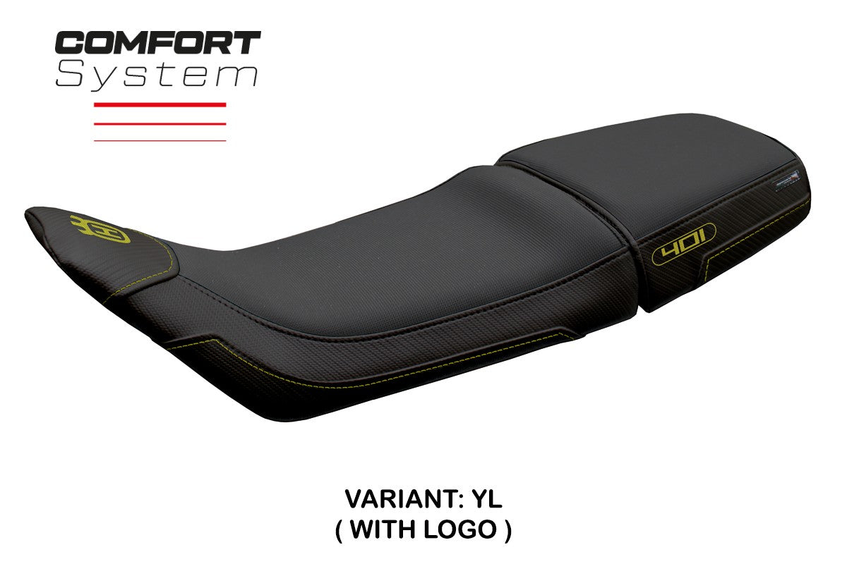Husqvarna Svartpilen 401 2018-2023 Seat Cover Tappezzeria Comfort Yellow Black