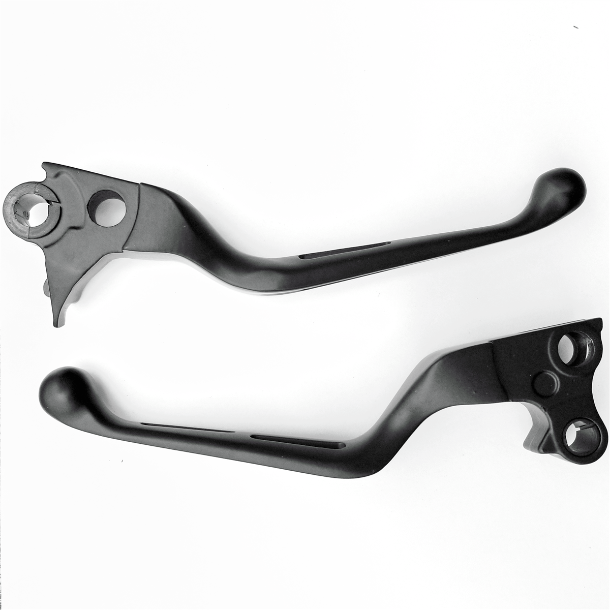 Harley Davidson Sportster Softail Dyna Glide Road King Black Slotted Levers Set