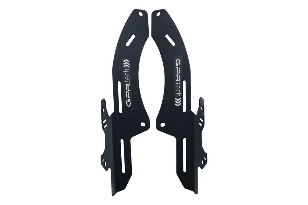 Honda CRF 300 Rally 2021-2023 GPR Tech 45L Aluminum Top Case, Black, with roof rack and mounting plate