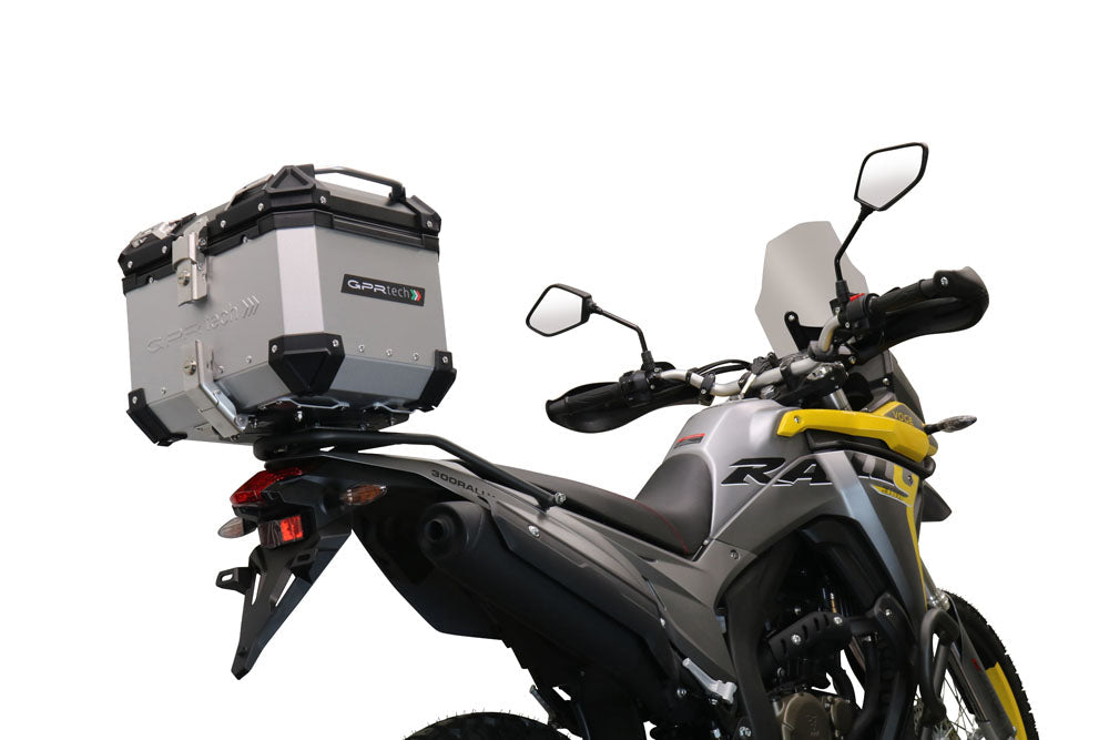 Voge Valico 300 Rally 2022-2023 GPR Tech 26L Aluminum Top Case, Silver with Mounting Plate