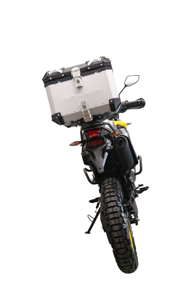 Voge Valico 300 Rally 2022-2023 GPR Tech 35L Aluminum Top Case, Silver with Mounting Plate