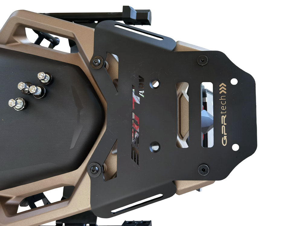 Zontes 350 T1 ADV 2022-2023 GPR Tech 45L Aluminum Top Case, Black with Mounting Plate