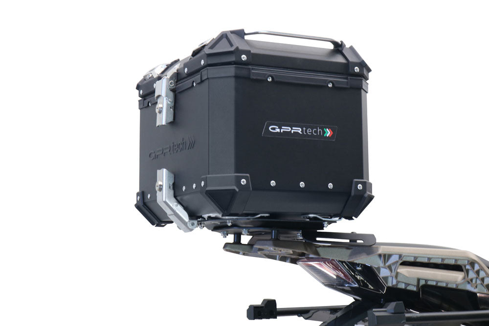 Zontes 350 T1 ADV 2022-2023 GPR Tech 45L Aluminum Top Case, Black with Mounting Plate