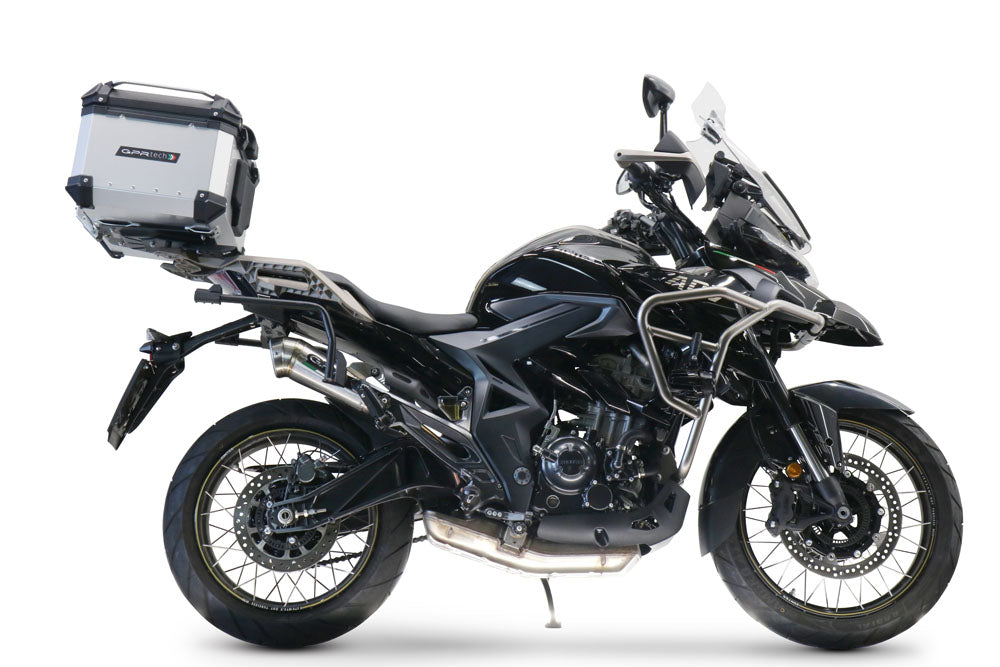 Zontes 350 T1 ADV 2022-2023 GPR Tech 35L Aluminum Top Case, Silver with Mounting Plate