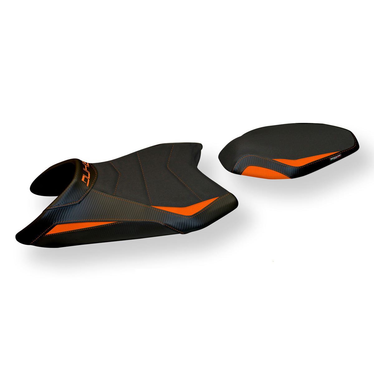 KTM 790 Duke 2018-2025 Seat Cover Tappezzeria Italia Ultragrip in Orange and Black