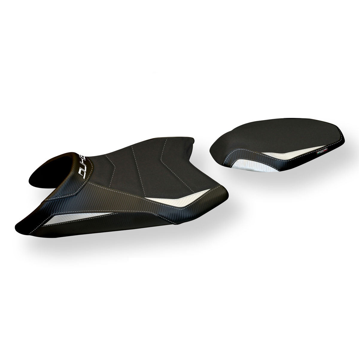 KTM 790 Duke 2018-2025 Seat Cover Tappezzeria Italia Ultragrip in White and Black