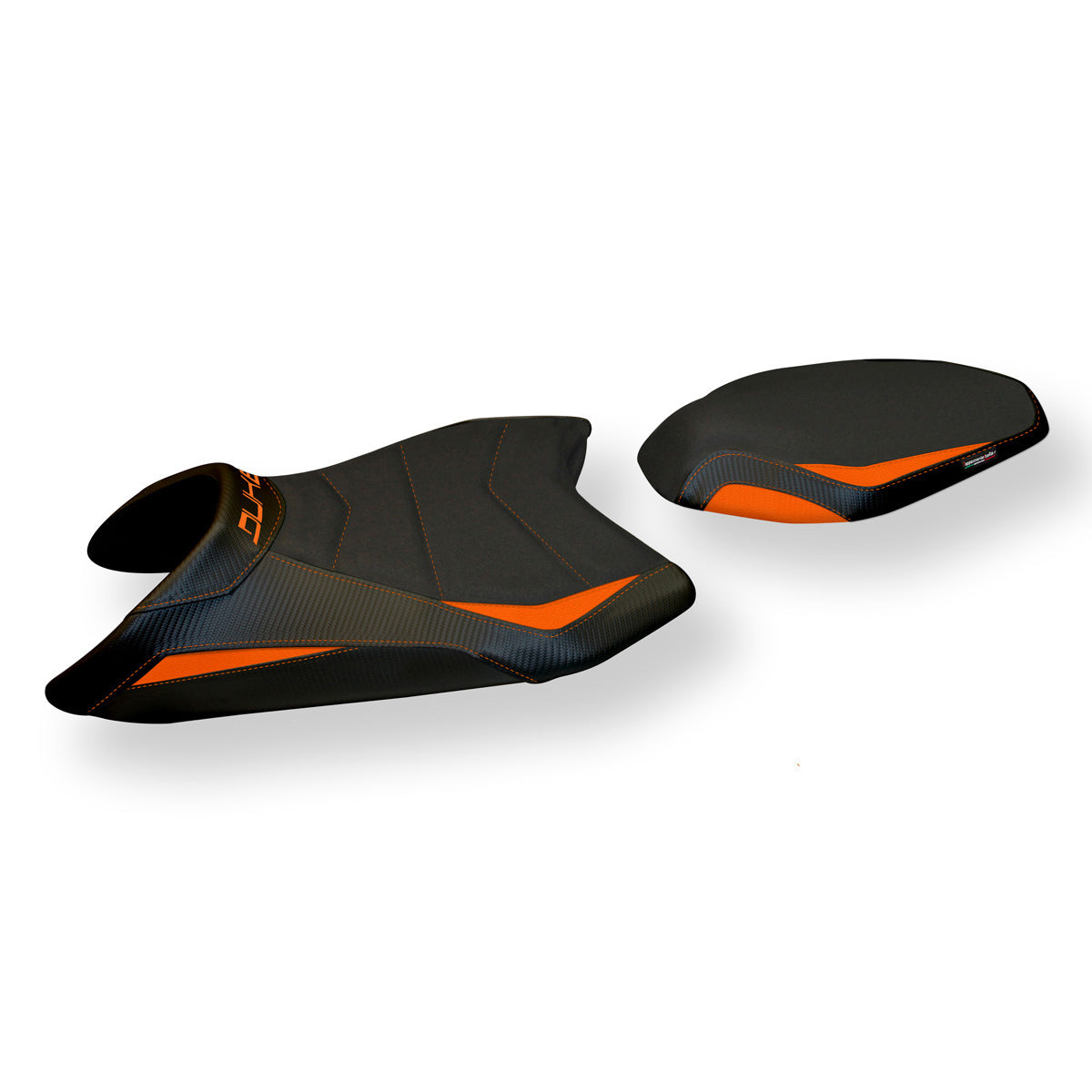 KTM 890 Duke 2021-2024 Seat Cover Tappezzeria Italia Ultragrip in Orange and Black