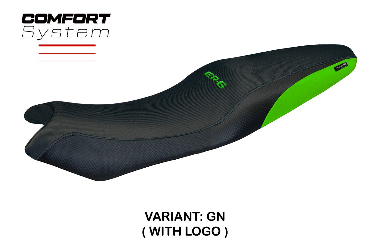 Kawasaki ER 6N / ER 6F 2005-2010 2011 Seat Cover Tappezzeria Comfort Green Black