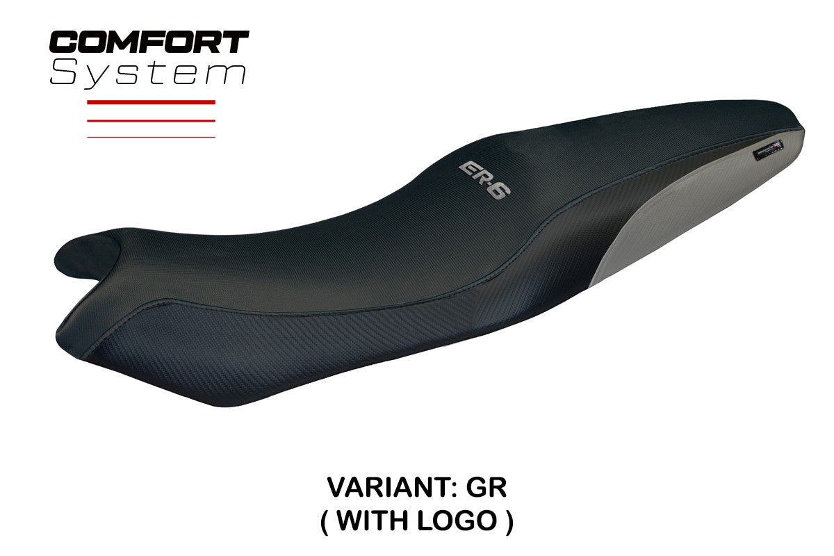 Kawasaki ER 6N / ER 6F 2005-2010 2011 Seat Cover Tappezzeria Comfort Grey Black