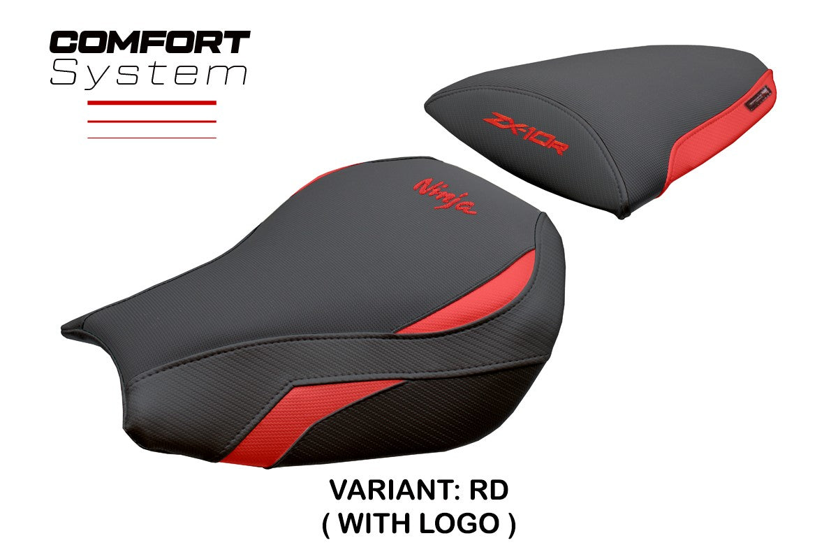 Kawasaki Ninja ZX 10 R 2006-2007 Seat Cover Tappezzeria Comfort Red Black