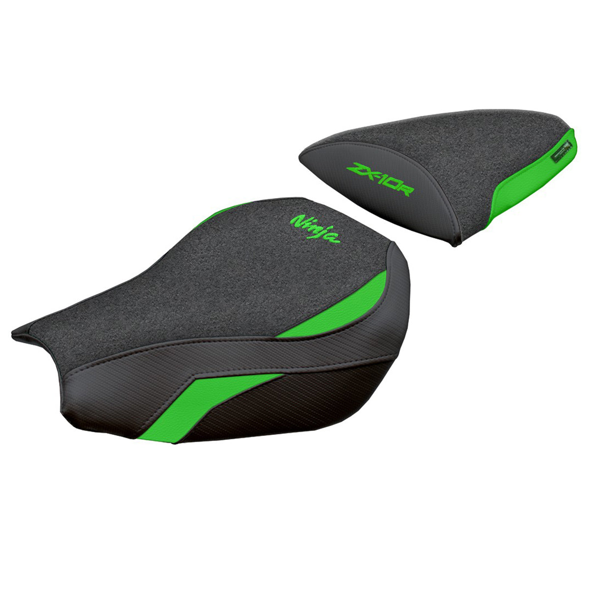 Kawasaki Ninja ZX 10 R 2006-2007 Seat Cover Tappezzeria Ultragrip Green Black