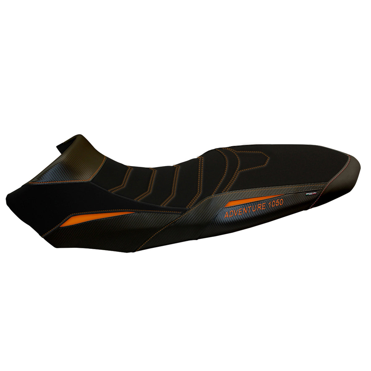 KTM 1050 Adventure 2015-2016 Seat Cover Tappezzeria Italia Comfort in Black and Orange SE