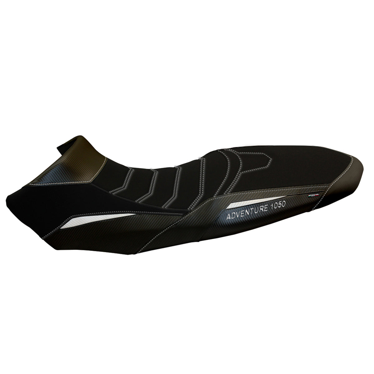 KTM 1050 Adventure 2015-2016 Seat Cover Tappezzeria Italia Comfort in Black and White SE