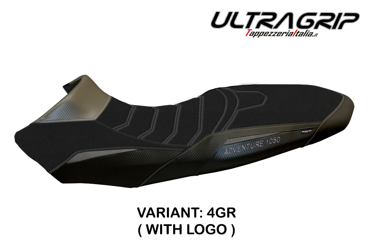 KTM 1050 Adventure 2015-2016 Seat Cover Tappezzeria Italia Ultragrip in Grey and Black
