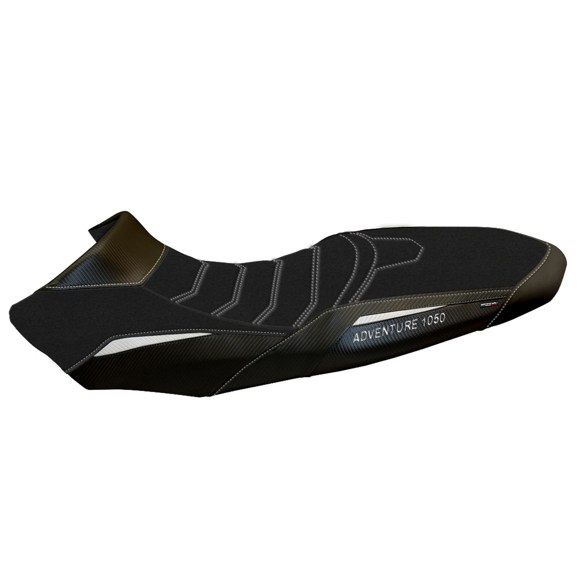 KTM 1050 Adventure 2015-2016 Seat Cover Tappezzeria Italia in Ultragrip in Black and White SE