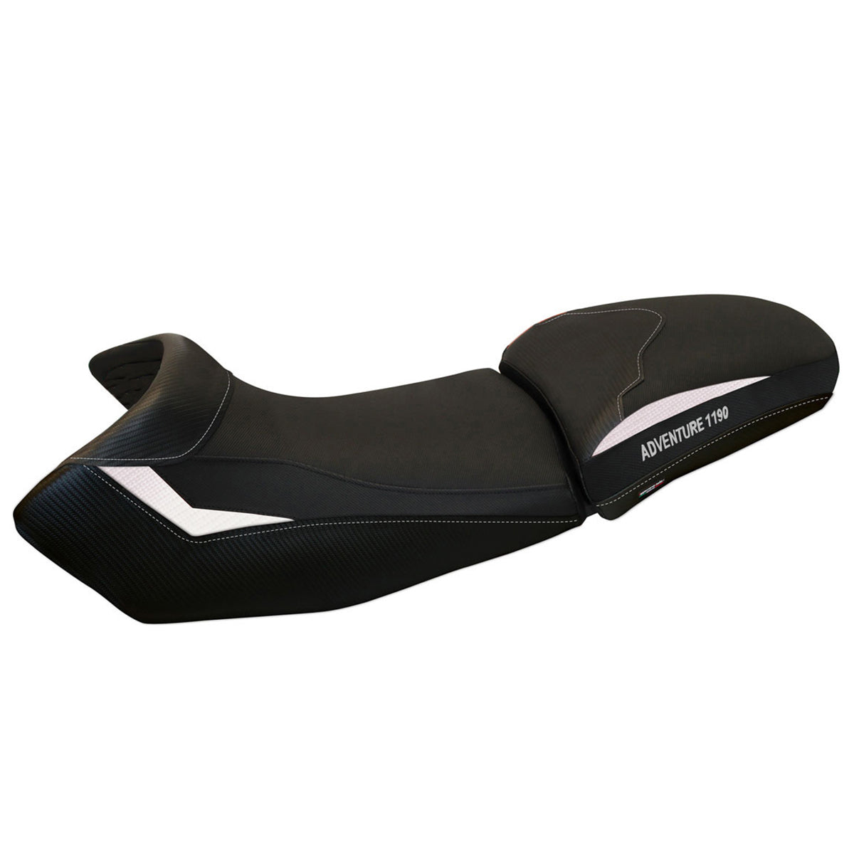 KTM 1190 Adventure 2013-2016 Seat Cover Tappezzeria Italia in White and Black