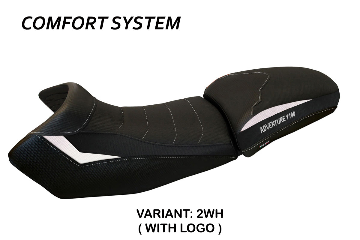 KTM 1190 Adventure 2013-2016 Seat Cover Tappezzeria Italia Comfort in White