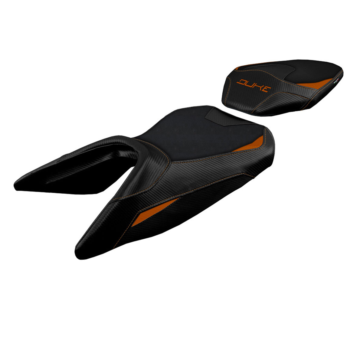KTM 125 Duke 2017-2025 Seat Cover Tappezzeria Italia in Orange and Black