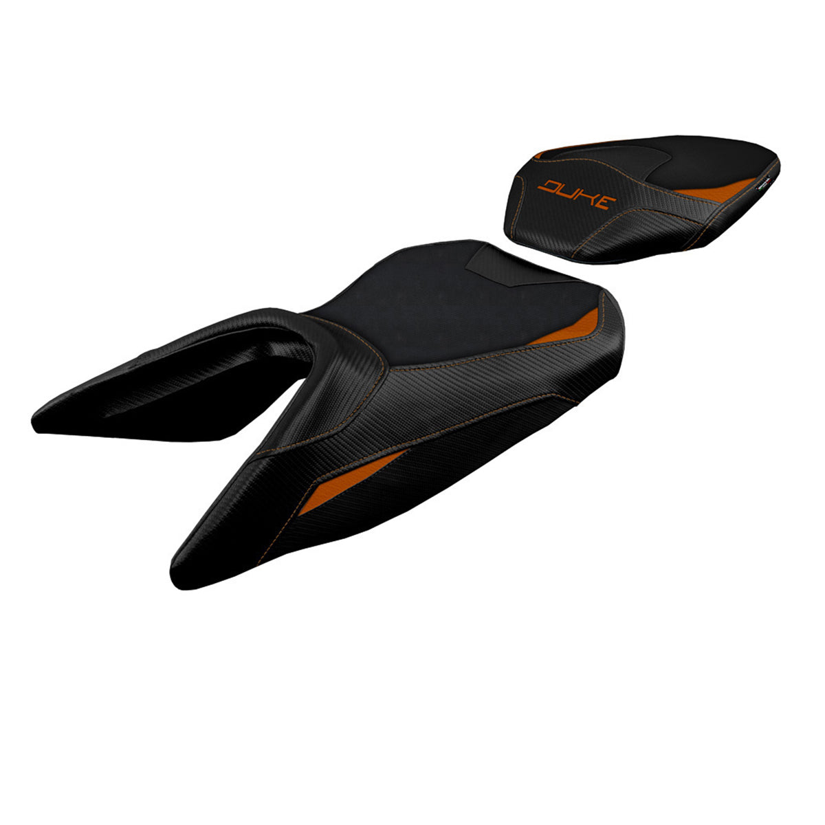 KTM 125 Duke 2017-2025 Seat Cover Tappezzeria Italia Comfort in Orange and Black