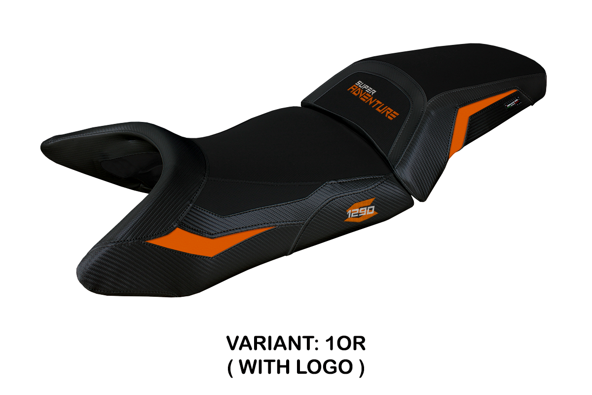 KTM 1290 Super Adventure S 2021-2024 Seat Cover Tappezzeria Italia in Orange and Black
