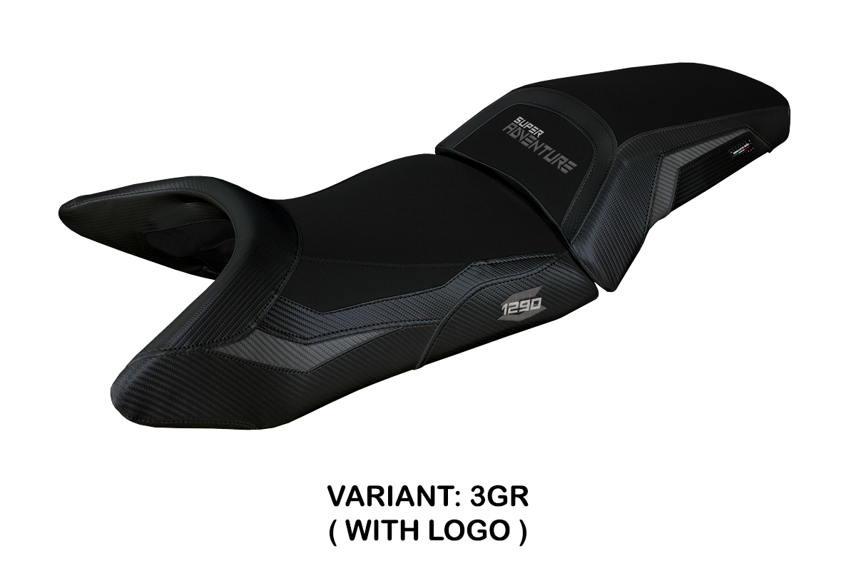 KTM 1290 Super Adventure S 2021-2024 Seat Cover Tappezzeria Italia in Grey and Black