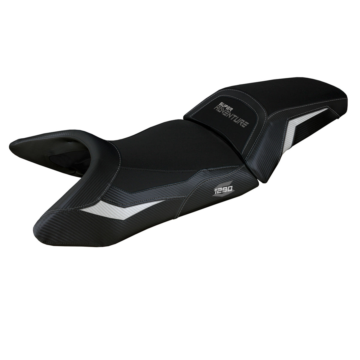 KTM 1290 Super Adventure S 2021-2024 Seat Cover Tappezzeria Italia in White and Black